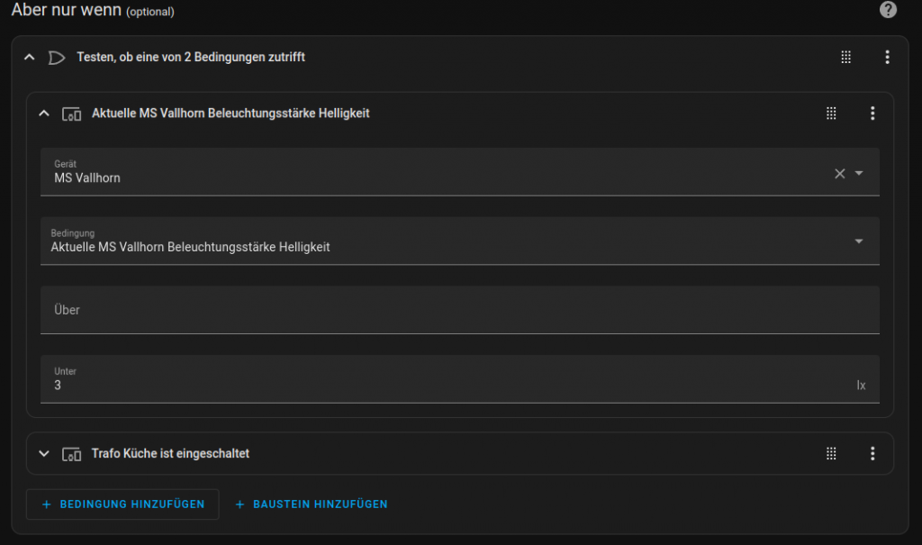 Aber nur wenn