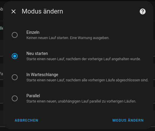 Neu starten